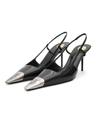 Saint Laurent Туфлі-човники JEANNE з глянсової шкіри - Артикул: 853184-AAFAN