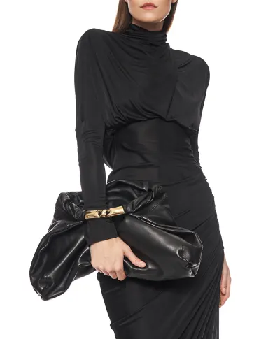 Balmain Сумка DINNER AT 8 medium з овечої шкіри - Артикул: HN0BH092LNPH