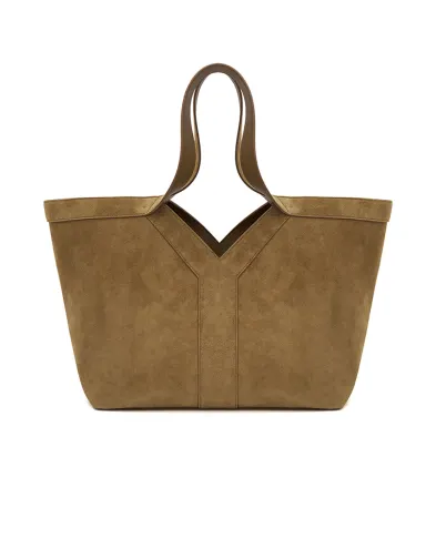 Saint Laurent Cумка-тоут Y Small из телячьей замши - Артикул: 835274-C0X0W