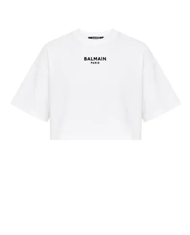 Balmain Футболка з вишивкою Balmain Paris - Артикул: HF1EE145BD10