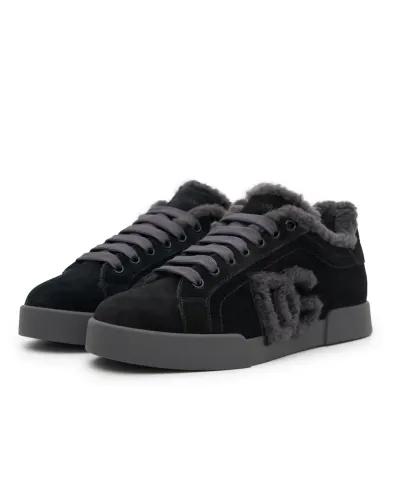 Dolce&Gabbana Кеды Portofino из телячьей кожи и овчины - Артикул: CK2374-AJ222