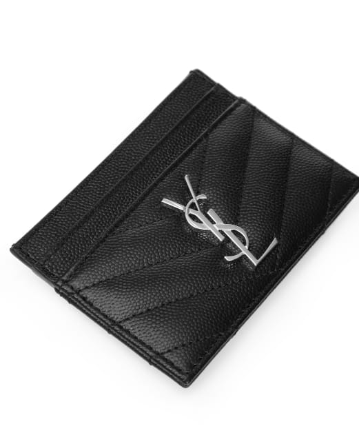 Saint Laurent Кожаная визитница - Артикул: 423291-BOW02