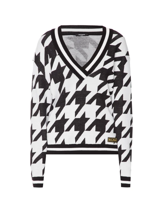 Balmain Вовняний пуловер - Артикул: YF1KB005KC09
