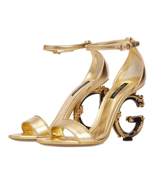 Dolce&Gabbana Шкіряні босоніжки Baroque DG - Артикул: CR0739-A1016