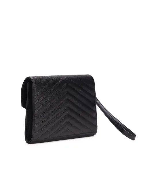 Saint Laurent Шкіряний клатч Cassandre - Артикул: 617662-BOW01
