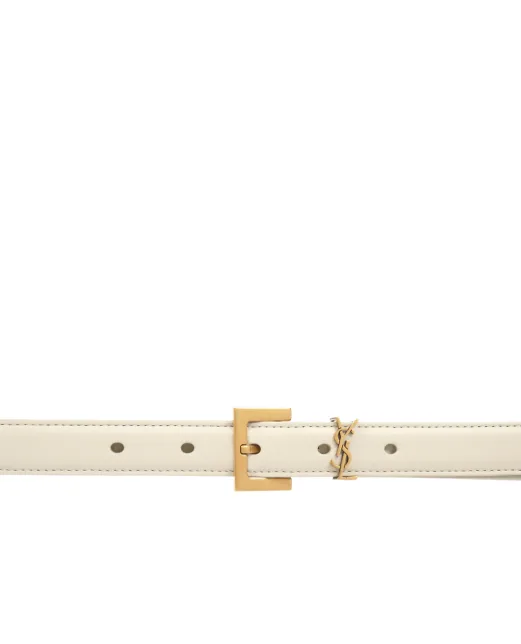 Saint Laurent Кожаный ремень Monogram narrow - Артикул: 554465-BOO0W