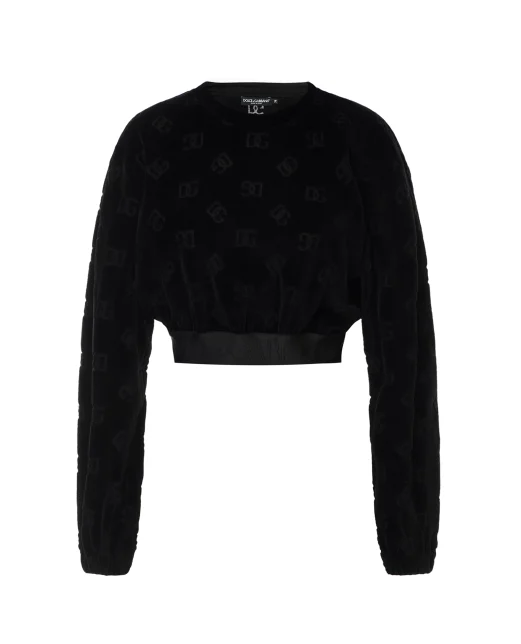 Dolce&Gabbana Велюровий топ - Артикул: F9O83T-FJ7DL
