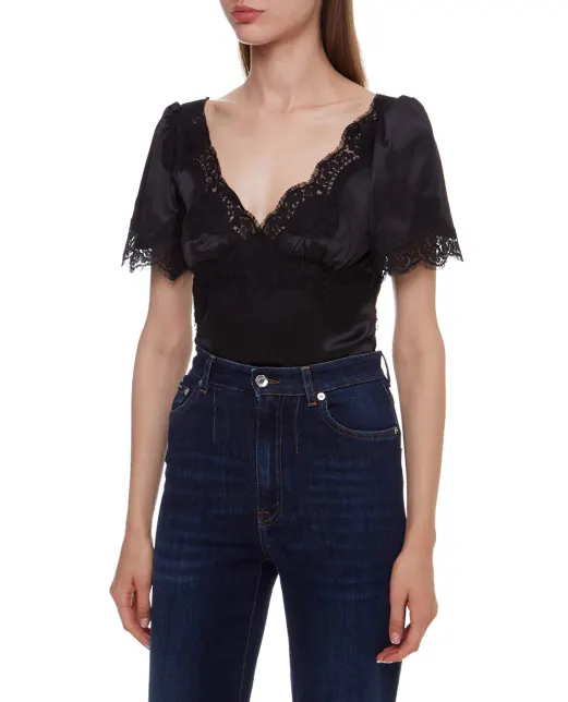 Dolce&Gabbana Шовкова блуза - Артикул: F7U44T-FURAG