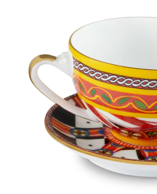 Dolce&Gabbana Чайная чашка с блюдцем из фарфора - Артикул: TC0102-TCA13