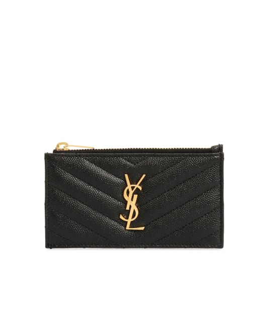Saint Laurent Кожаная визитница - Артикул: 607915-BOW01