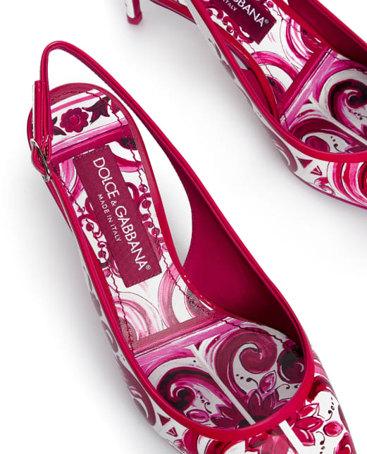 Dolce&Gabbana Шкіряні слінгбеки Sling Back - Артикул: CG0639-AI412