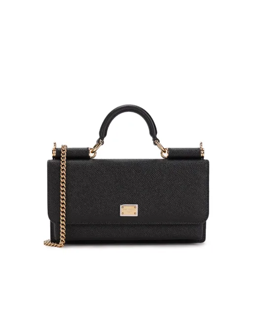 Dolce&Gabbana Кожаная сумка Sicily Phone Bag - Артикул: BI3280-A1001