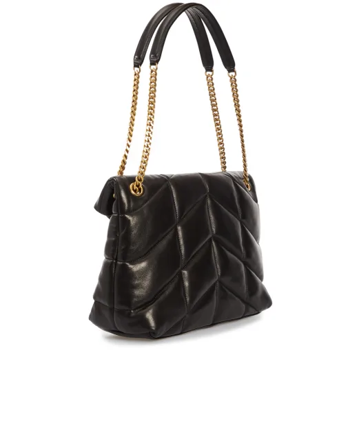 Saint Laurent Шкіряна сумка Loulou Puffer Medium - Артикул: 577475-1EL07