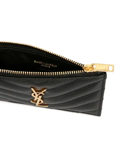 Saint Laurent Кожаная визитница - Артикул: 607915-BOW01