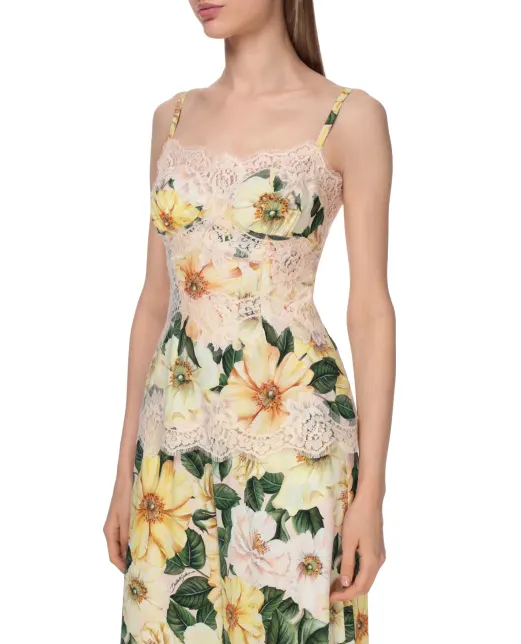 Dolce&Gabbana Шовковий топ - Артикул: F74E1T-FSA0E