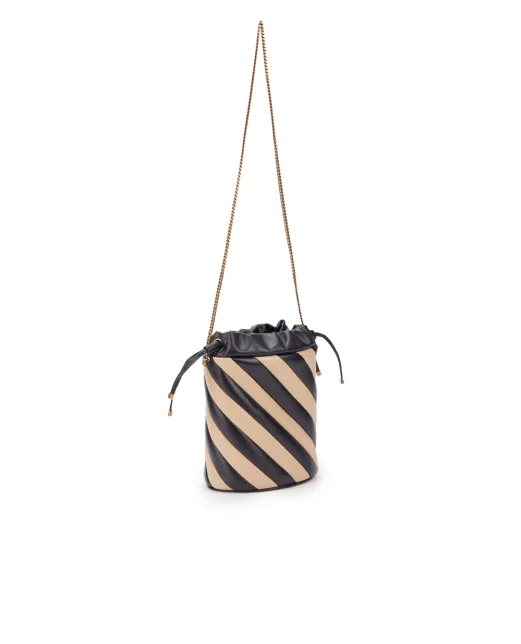 Saint Laurent Кожаная сумка Alix Gold - Артикул: 734949-AABR6