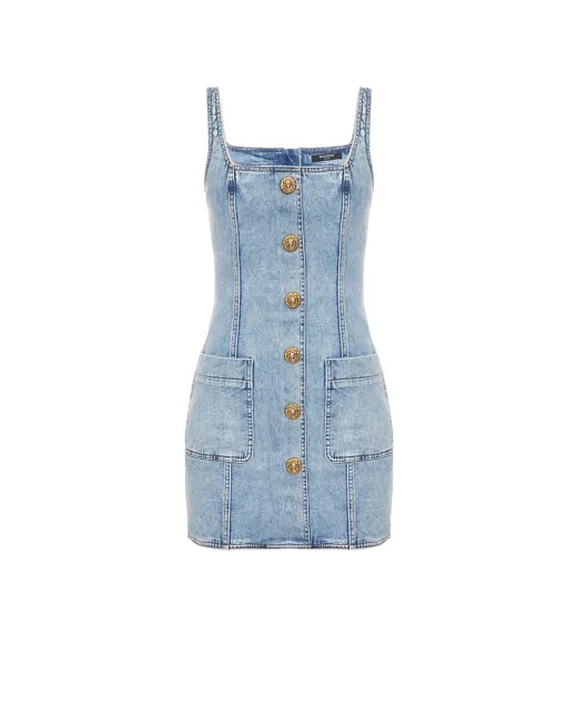 Balmain Сукня міні джинсова - Артикул: GF1R2531DG11