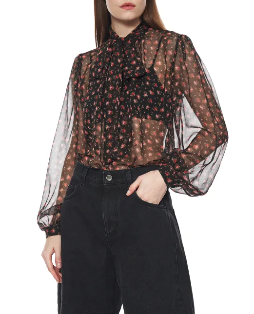 Dolce&Gabbana Блуза з принтом з шовку - Артикул: F7BJ2T-IS10I