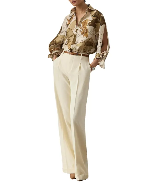 Ralph Lauren Collection Блузка из шелка с принтом Karen Diary - Артикул: 290P00352001