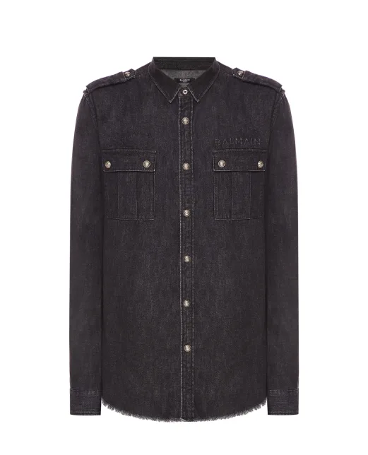 Balmain Джинсовая рубашка - Артикул: WH1HC030146D