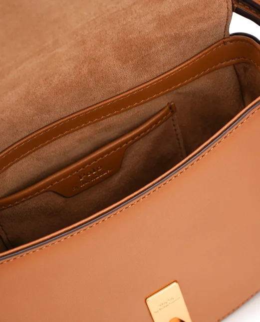 Polo Ralph Lauren Кожаная сумка Polo ID Saddle Crossbody Small - Артикул: 428891391002