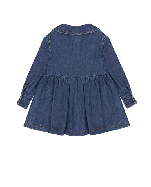 Dolce&Gabbana Детское джинсовое платье с вышивкой - Артикул: L54DJ9-LDD37-S