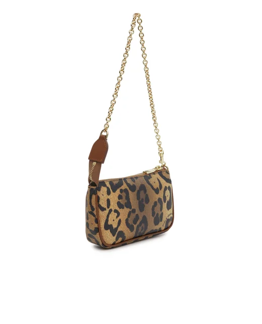 Dolce&Gabbana Дитяча сумка з телячої шкіри з леопардовим принтом - Артикул: EB0268-A0239