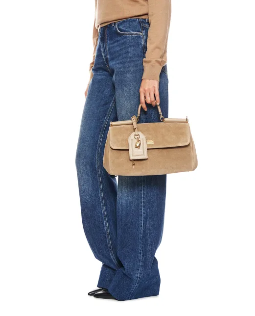 Dolce&Gabbana Сумка My Sicily Medium из телячьей замши - Артикул: BB7782-BO903