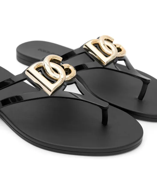 Dolce&Gabbana Шльопанці з логотипом - Артикул: CW2418-AY817