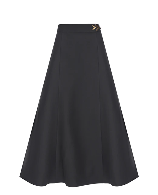 Valentino Юбка VGold Crepe Couture из шерсти и шелка - Артикул: 9B3RAFD51CF