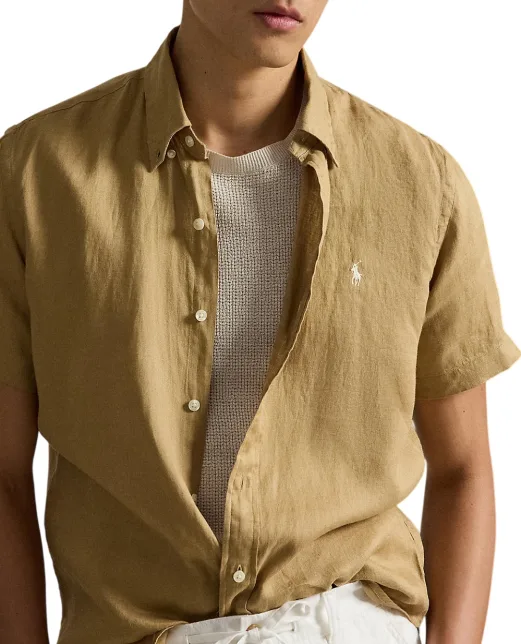 Polo Ralph Lauren Сорочка з коротким рукавом з льону - Артикул: 710968912502