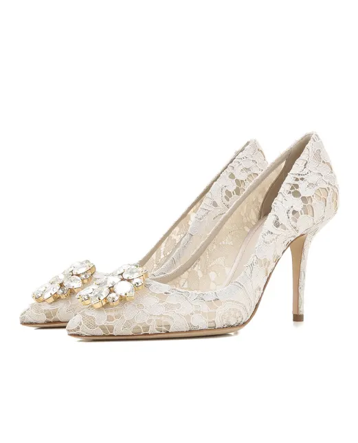 Dolce&Gabbana Мереживні човники Rainbow Lace - Артикул: CD0101-AL198