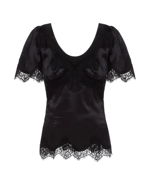 Dolce&Gabbana Шовкова блуза - Артикул: F7U44T-FURAG