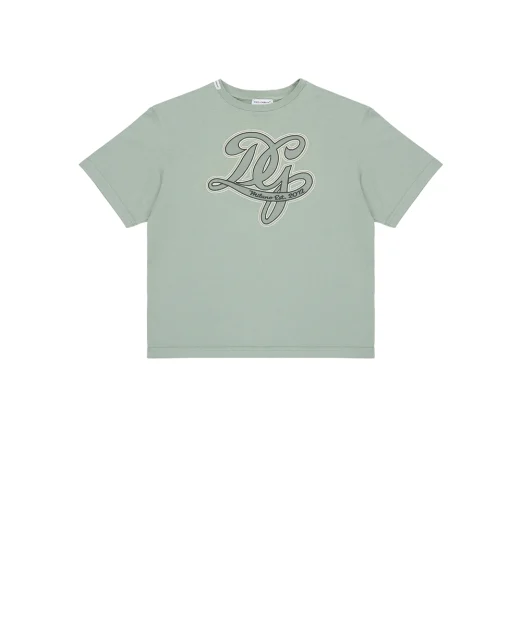 Dolce&Gabbana Детская футболка с вышивкой DG - Артикул: L4JTHV-G7PRR-S