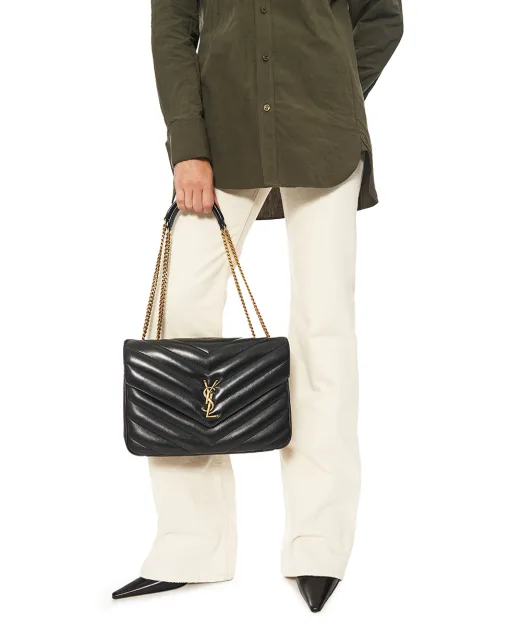 Saint Laurent Сумка зі шкіри Loulou Large - Артикул: 803541-AAEAX