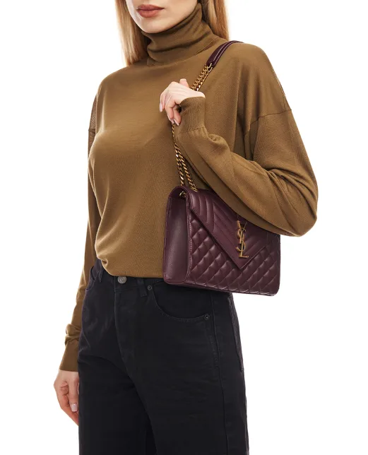 Saint Laurent Сумка Envelope Medium із овечої шкіри - Артикул: 600185-AACT7