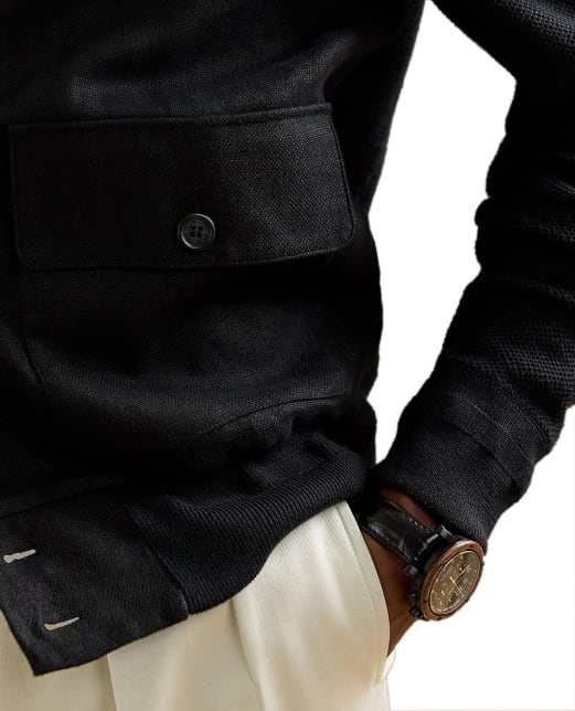 Ralph Lauren Purple Label Кардиган из шелка и льна - Артикул: 790973319002