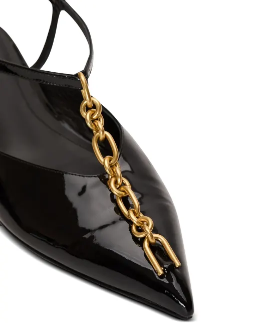 Balmain Сандалі Sync з лакованої шкіри - Артикул: HN1UF278LPAT