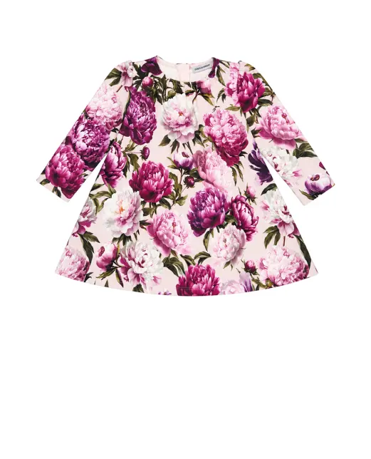Dolce&Gabbana Дитяча сукня з квітковим принтом - Артикул: L2JD9G-G7Q0D