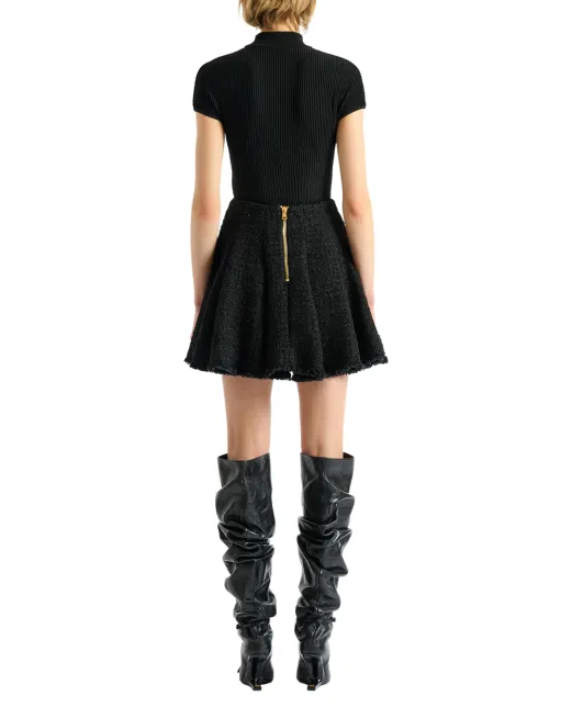 Balmain Спідниця з твіду - Артикул: HF1LA680XM07