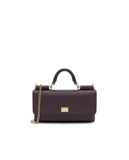 Dolce&Gabbana Кожаная сумка Sicily Phone Bag - Артикул: BI3280-A1001