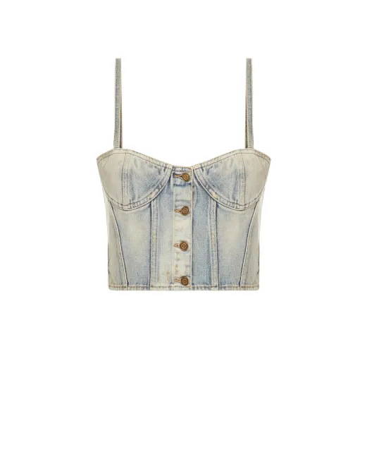 Saint Laurent Джинсовий топ - Артикул: 695163-Y996D