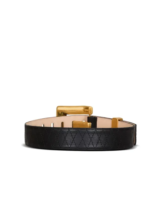 Balmain Ремінь Anthem із телячої шкіри - Артикул: HN1WJ192LSS4
