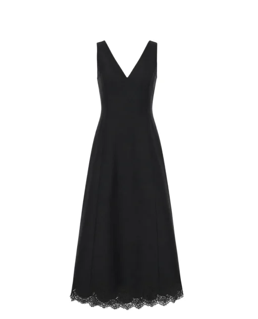Valentino Платье Crepe Couture из шерсти и шелка - Артикул: 9B3VAL051CF