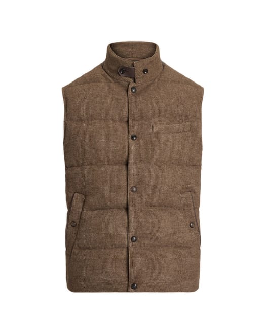 Ralph Lauren Purple Label Пуховый жилет Whitwell из шерстяной смеси - Артикул: 790982907001