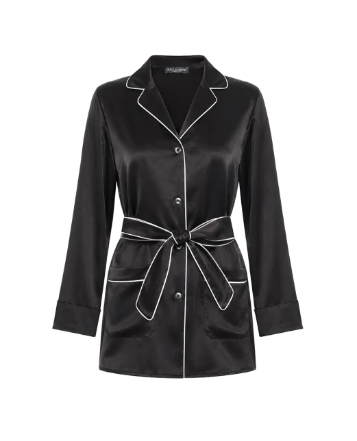 Dolce&Gabbana Пижамная рубашка из шёлка (костюм) - Артикул: F5N53T-FU1AU