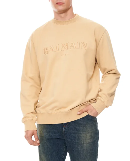 Balmain Свитшот с вышивкой логотипа - Артикул: HH1JQ130BD79