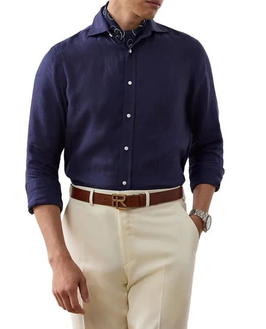 Ralph Lauren Purple Label Льняная рубашка - Артикул: 790977153005