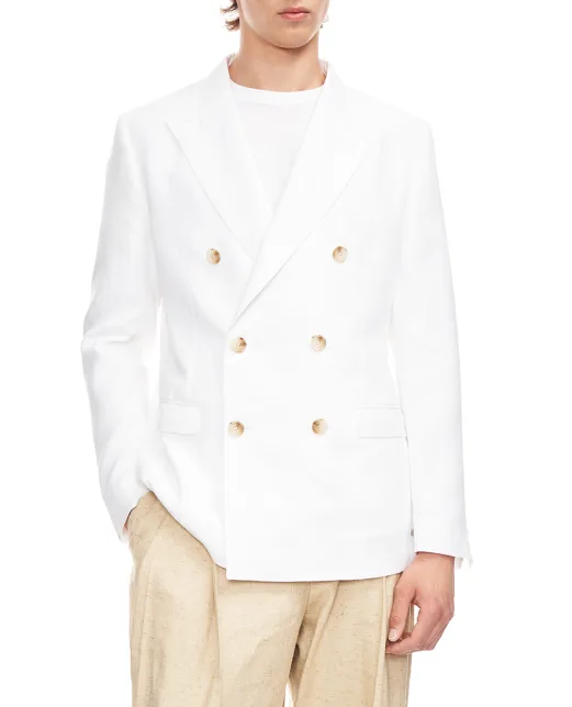 Dolce&Gabbana Пиджак двубортный из льна - Артикул: G2NW1T-GK326