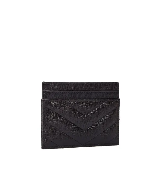 Saint Laurent Кожаная визитница - Артикул: 423291-BOW01